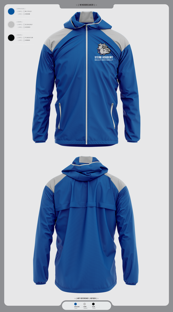 Windbreaker, Steam Academy at McCluer South Berkeley, Spirit Store, Teamtime, Team time, sublimation, custom sports apparel, team uniforms, spirit wear, spiritwear, sports uniforms, custom shirts, team store, custom team store, fundraiser sports, apparel fundraiser