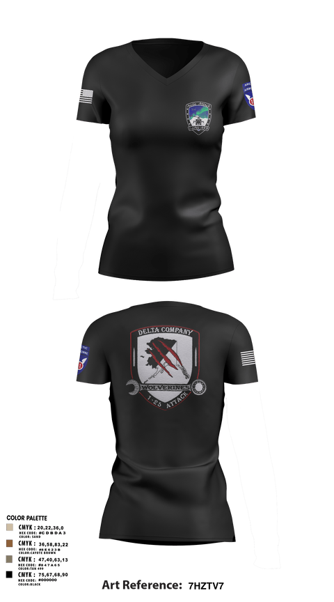 Womens Short Sleeve Vneck Shirt, A Co. 1-25 ABD Co. 1-25 AB, Army, Teamtime, Team time, sublimation, custom sports apparel, team uniforms, spirit wear, spiritwear, sports uniforms, custom shirts, team store, custom team store, fundraiser sports, apparel fundraiser