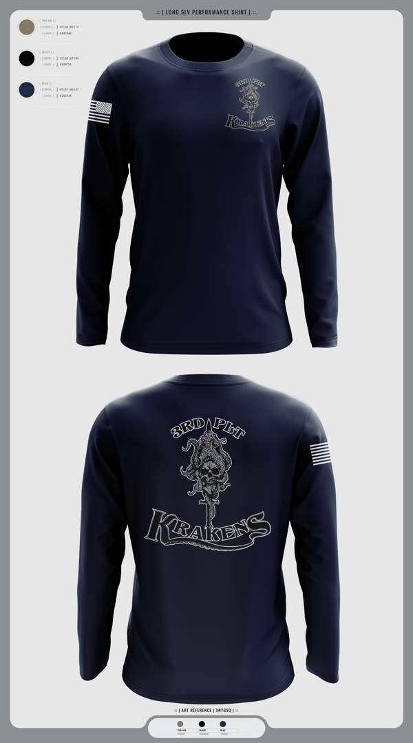 Long Sleeve Performance Shirt, 3RD PLT95TH CBRN3rd plt, Army, Teamtime, Team time, sublimation, custom sports apparel, team uniforms, spirit wear, spiritwear, sports uniforms, custom shirts, team store, custom team store, fundraiser sports, apparel fundraiser
