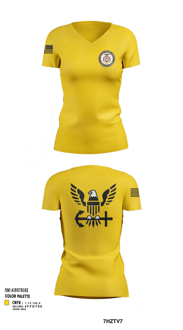 Women's Short Sleeve Vneck Shirt, Chaplain Corp, Navy, Teamtime, Team time, sublimation, custom sports apparel, team uniforms, spirit wear, spiritwear, sports uniforms, custom shirts, team store, custom team store, fundraiser sports, apparel fundraiser