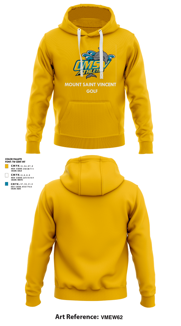 Hoodie, College of Mount Saint Vincent Golf, Golf, Teamtime, Team time, sublimation, custom sports apparel, team uniforms, spirit wear, spiritwear, sports uniforms, custom shirts, team store, custom team store, fundraiser sports, apparel fundraiser