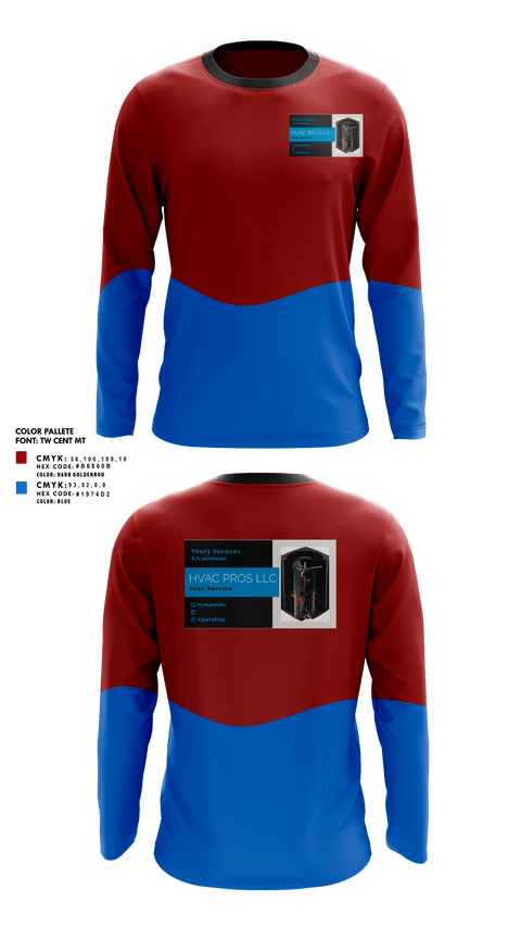 Long Sleeve Performance Shirt, Hvac pros llc, , Teamtime, Team time, sublimation, custom sports apparel, team uniforms, spirit wear, spiritwear, sports uniforms, custom shirts, team store, custom team store, fundraiser sports, apparel fundraiser