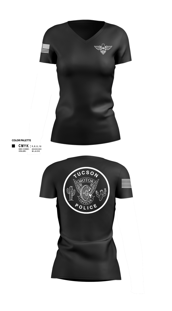 Women's Short Sleeve Vneck Shirt, TPD MOTOR UNIT, Police, Teamtime, Team time, sublimation, custom sports apparel, team uniforms, spirit wear, spiritwear, sports uniforms, custom shirts, team store, custom team store, fundraiser sports, apparel fundraiser