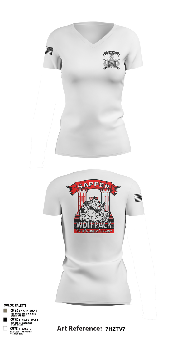 Womens Short Sleeve Vneck Shirt, 95TH CEC-I, Army, Teamtime, Team time, sublimation, custom sports apparel, team uniforms, spirit wear, spiritwear, sports uniforms, custom shirts, team store, custom team store, fundraiser sports, apparel fundraiser