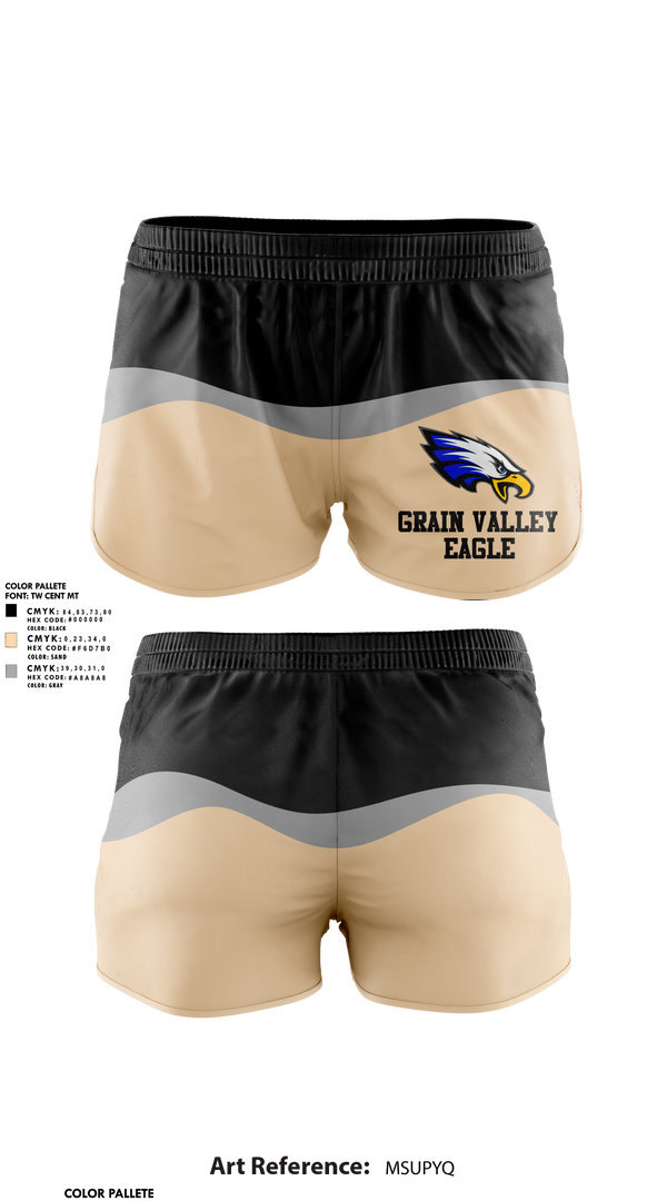 Womens Shorts, Grain valley eagle, Track & Field, Teamtime, Team time, sublimation, custom sports apparel, team uniforms, spirit wear, spiritwear, sports uniforms, custom shirts, team store, custom team store, fundraiser sports, apparel fundraiser