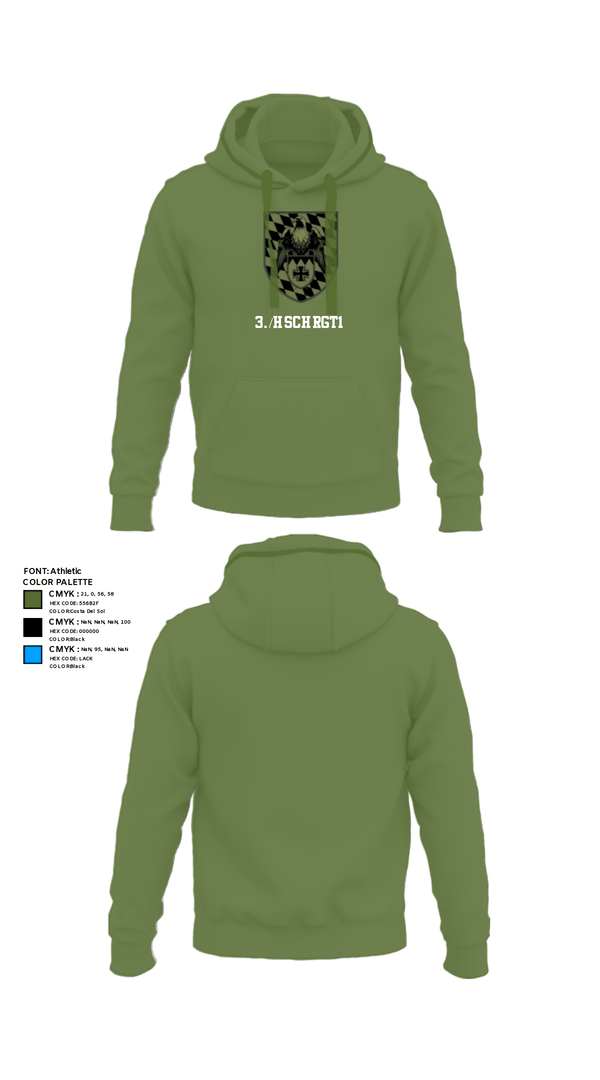 Hoodie, 3./HSchRgt1, Army, Teamtime, Team time, sublimation, custom sports apparel, team uniforms, spirit wear, spiritwear, sports uniforms, custom shirts, team store, custom team store, fundraiser sports, apparel fundraiser