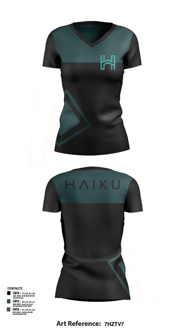 Womens Short Sleeve Vneck Shirt, Haiku, , Teamtime, Team time, sublimation, custom sports apparel, team uniforms, spirit wear, spiritwear, sports uniforms, custom shirts, team store, custom team store, fundraiser sports, apparel fundraiser