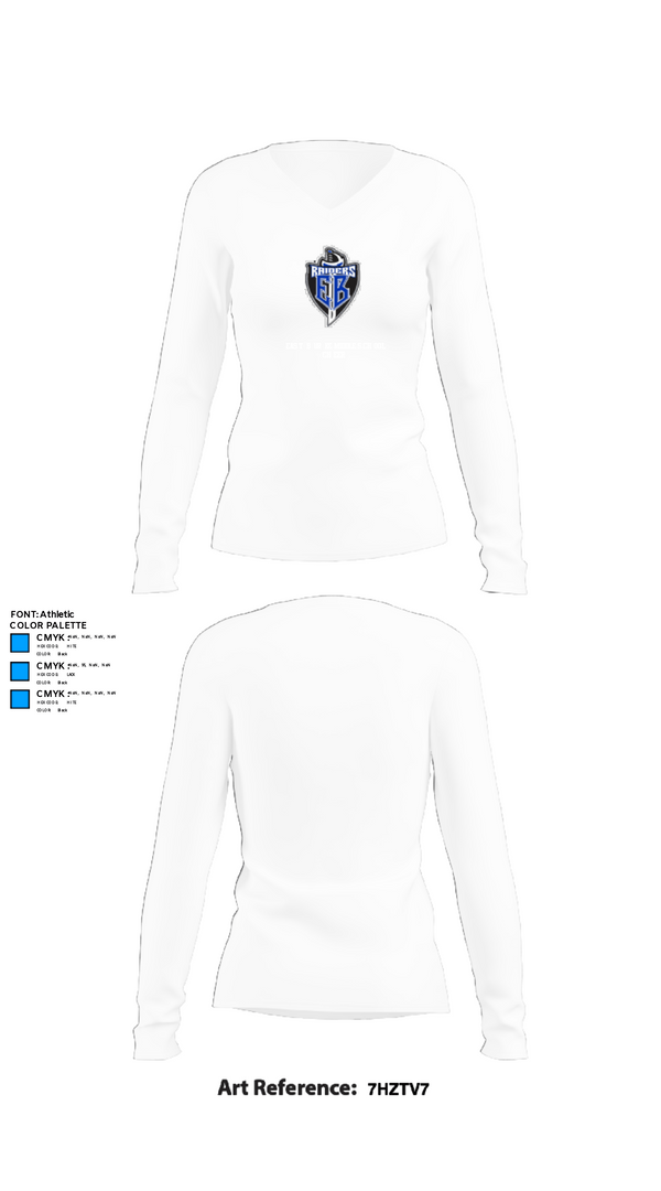 Womens Long Sleeve Vneck Shirt, East Burke Middle School Cheer, Cheer, Teamtime, Team time, sublimation, custom sports apparel, team uniforms, spirit wear, spiritwear, sports uniforms, custom shirts, team store, custom team store, fundraiser sports, apparel fundraiser