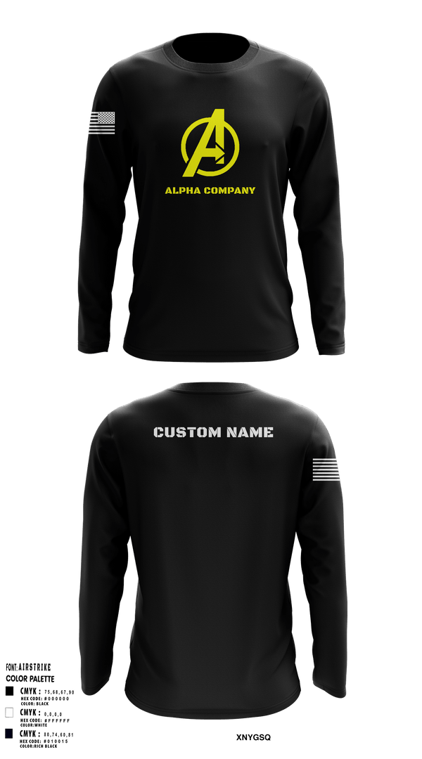 Long Sleeve Performance Shirt, Alpha Company, Army, Teamtime, Team time, sublimation, custom sports apparel, team uniforms, spirit wear, spiritwear, sports uniforms, custom shirts, team store, custom team store, fundraiser sports, apparel fundraiser