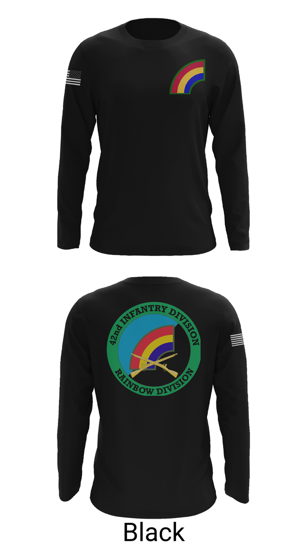 Long Sleeve Performance Shirt, 42nd ID, Army, Teamtime, Team time, sublimation, custom sports apparel, team uniforms, spirit wear, spiritwear, sports uniforms, custom shirts, team store, custom team store, fundraiser sports, apparel fundraiser
