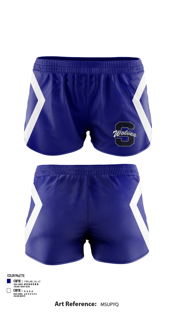 Womens Shorts, Shawnee Middle School Cheer, Cheer, Teamtime, Team time, sublimation, custom sports apparel, team uniforms, spirit wear, spiritwear, sports uniforms, custom shirts, team store, custom team store, fundraiser sports, apparel fundraiser