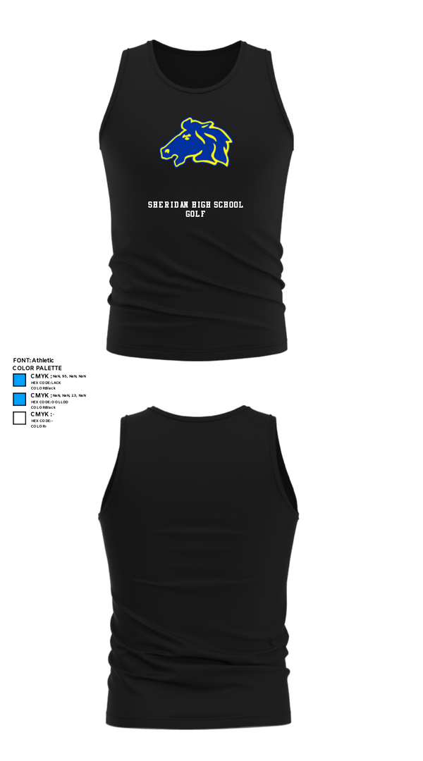 Tank Top, Sheridan High School Golf, Golf, Teamtime, Team time, sublimation, custom sports apparel, team uniforms, spirit wear, spiritwear, sports uniforms, custom shirts, team store, custom team store, fundraiser sports, apparel fundraiser