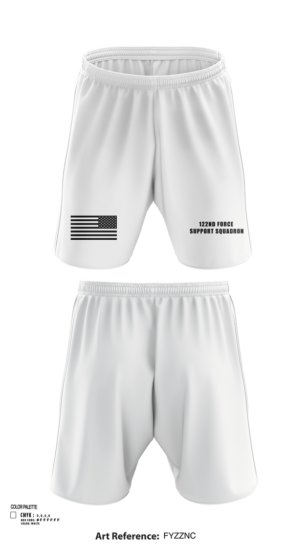 Athletic Shorts With Pockets, 122nd Force Support Squadron, Air Force, Teamtime, Team time, sublimation, custom sports apparel, team uniforms, spirit wear, spiritwear, sports uniforms, custom shirts, team store, custom team store, fundraiser sports, apparel fundraiser