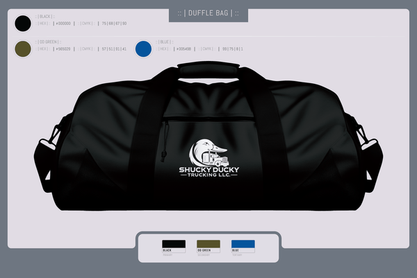 Duffle Bag, Shucky Ducky Trucking, , Teamtime, Team time, sublimation, custom sports apparel, team uniforms, spirit wear, spiritwear, sports uniforms, custom shirts, team store, custom team store, fundraiser sports, apparel fundraiser