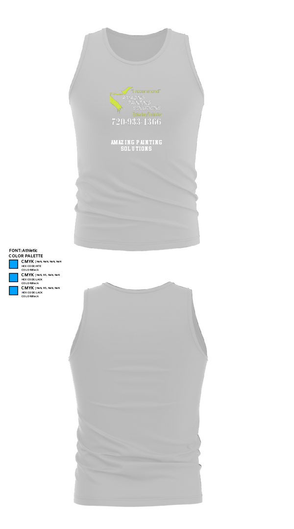 Tank Top, Amazing Painting Solutions, , Teamtime, Team time, sublimation, custom sports apparel, team uniforms, spirit wear, spiritwear, sports uniforms, custom shirts, team store, custom team store, fundraiser sports, apparel fundraiser
