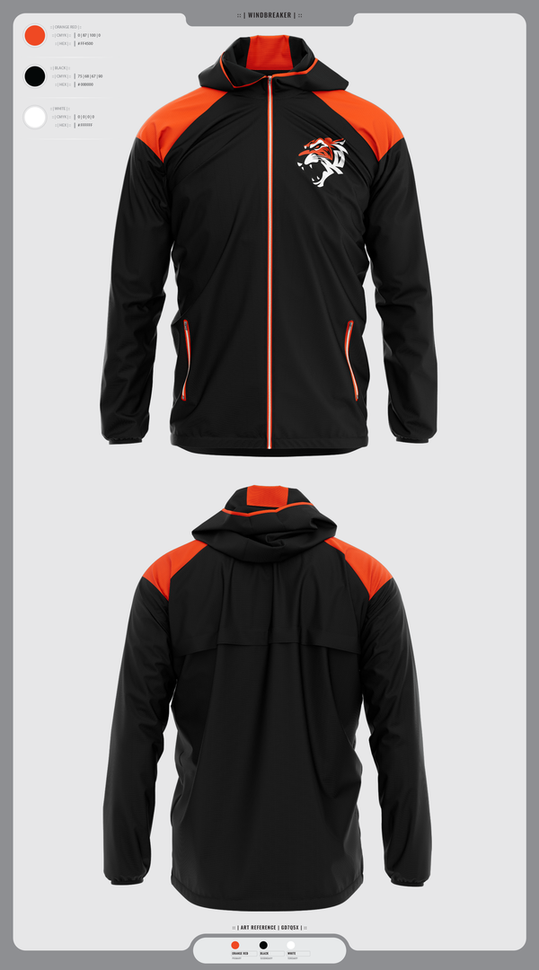 Windbreaker, Orangeville Bengals, Baseball, Teamtime, Team time, sublimation, custom sports apparel, team uniforms, spirit wear, spiritwear, sports uniforms, custom shirts, team store, custom team store, fundraiser sports, apparel fundraiser