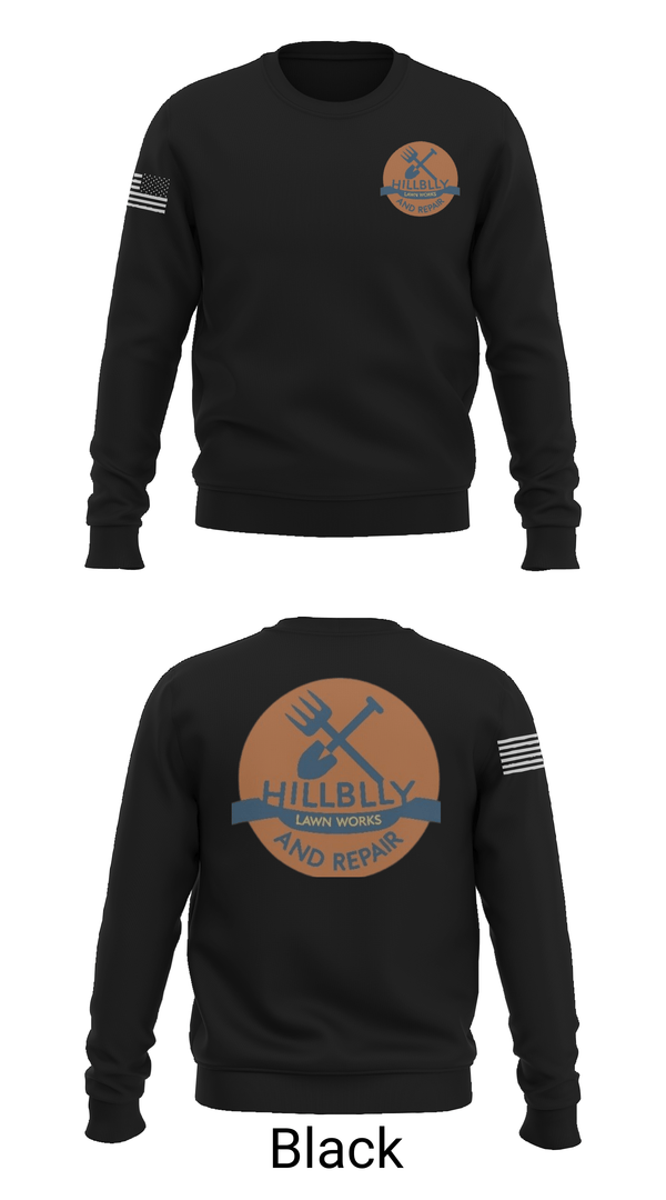 Crew Neck Sweatshirt, Hillbilly Lawn Works And Repair, , Teamtime, Team time, sublimation, custom sports apparel, team uniforms, spirit wear, spiritwear, sports uniforms, custom shirts, team store, custom team store, fundraiser sports, apparel fundraiser