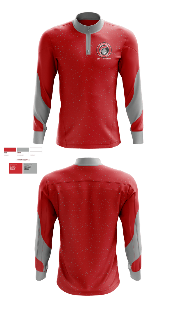 Quarter Zip Jacket, Deerfield High School Cross Country, Cross Country, Teamtime, Team time, sublimation, custom sports apparel, team uniforms, spirit wear, spiritwear, sports uniforms, custom shirts, team store, custom team store, fundraiser sports, apparel fundraiser