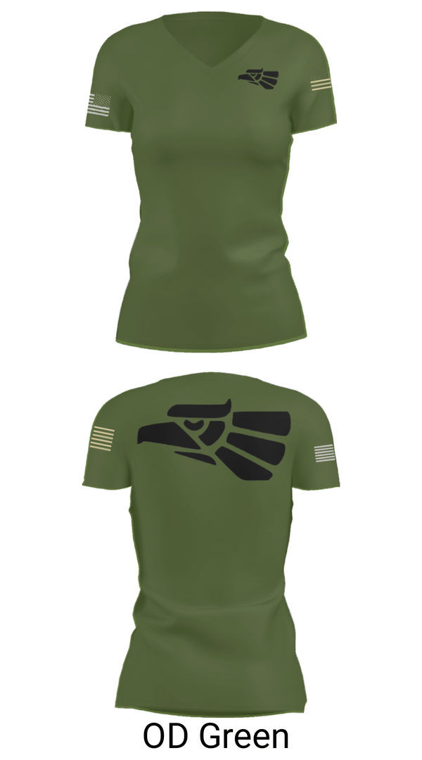 Women's Short Sleeve Vneck Shirt, 578th A Co, National Guard, Teamtime, Team time, sublimation, custom sports apparel, team uniforms, spirit wear, spiritwear, sports uniforms, custom shirts, team store, custom team store, fundraiser sports, apparel fundraiser