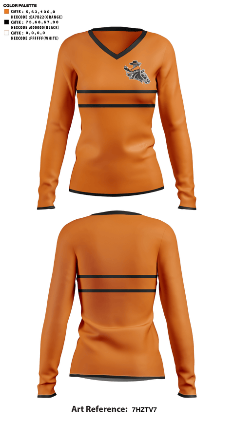 Womens Long Sleeve Vneck Shirt, Fernley High School Cheer, Cheer, Teamtime, Team time, sublimation, custom sports apparel, team uniforms, spirit wear, spiritwear, sports uniforms, custom shirts, team store, custom team store, fundraiser sports, apparel fundraiser