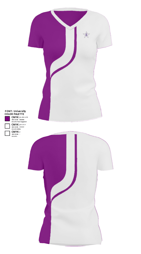 Women's Short Sleeve Vneck Shirt, Bottineau High School, Spirit Store, Teamtime, Team time, sublimation, custom sports apparel, team uniforms, spirit wear, spiritwear, sports uniforms, custom shirts, team store, custom team store, fundraiser sports, apparel fundraiser