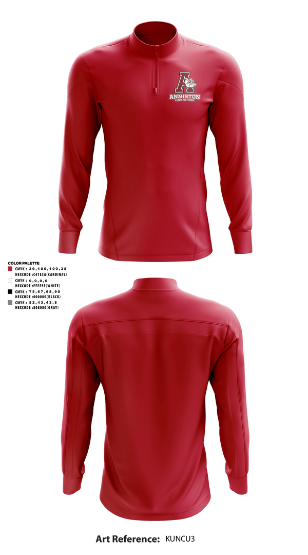 Quarter Zip Jacket, Anniston High School, Spirit Store, Teamtime, Team time, sublimation, custom sports apparel, team uniforms, spirit wear, spiritwear, sports uniforms, custom shirts, team store, custom team store, fundraiser sports, apparel fundraiser