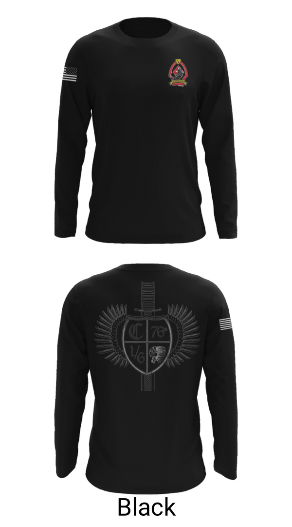 Long Sleeve Performance Shirt, 1/6 Charlie company, , Teamtime, Team time, sublimation, custom sports apparel, team uniforms, spirit wear, spiritwear, sports uniforms, custom shirts, team store, custom team store, fundraiser sports, apparel fundraiser