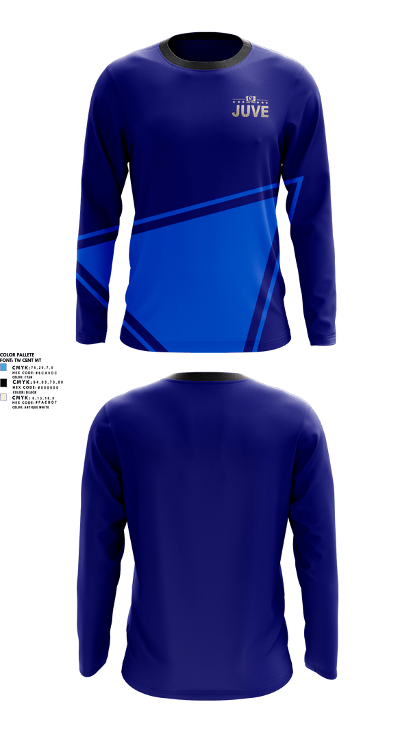 Long Sleeve Performance Shirt, EP Juventus, Men's Soccer, Teamtime, Team time, sublimation, custom sports apparel, team uniforms, spirit wear, spiritwear, sports uniforms, custom shirts, team store, custom team store, fundraiser sports, apparel fundraiser