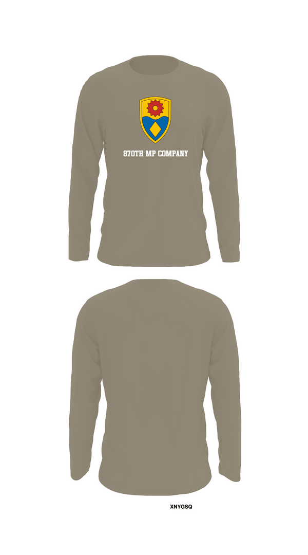 Long Sleeve Performance Shirt, 870th mp company, Army, Teamtime, Team time, sublimation, custom sports apparel, team uniforms, spirit wear, spiritwear, sports uniforms, custom shirts, team store, custom team store, fundraiser sports, apparel fundraiser