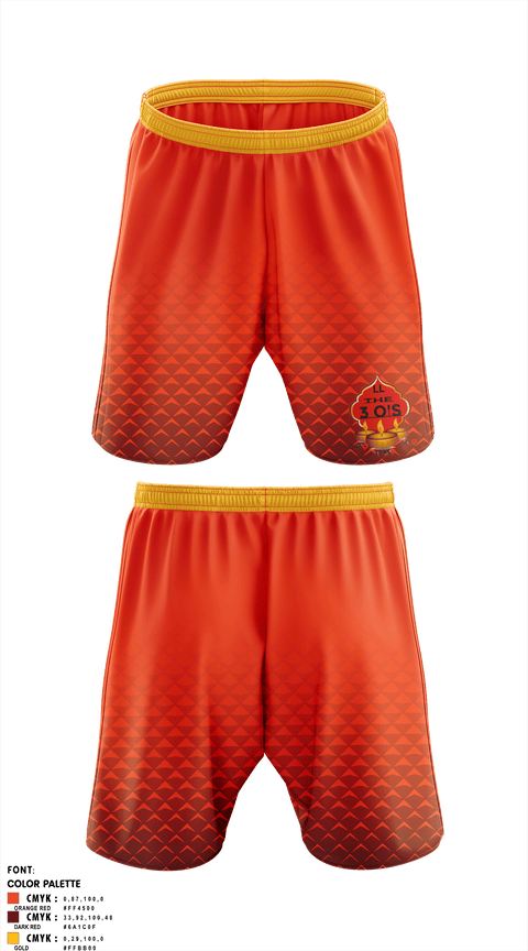Athletic Shorts With Pockets, 3 O's, , Teamtime, Team time, sublimation, custom sports apparel, team uniforms, spirit wear, spiritwear, sports uniforms, custom shirts, team store, custom team store, fundraiser sports, apparel fundraiser
