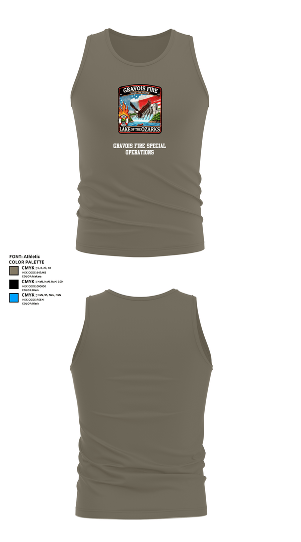 Tank Top, Gravois Fire Special Operations, Fire Department, Teamtime, Team time, sublimation, custom sports apparel, team uniforms, spirit wear, spiritwear, sports uniforms, custom shirts, team store, custom team store, fundraiser sports, apparel fundraiser
