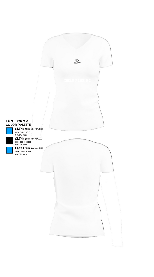 Womens Short Sleeve Vneck Shirt, Dream Flooring, , Teamtime, Team time, sublimation, custom sports apparel, team uniforms, spirit wear, spiritwear, sports uniforms, custom shirts, team store, custom team store, fundraiser sports, apparel fundraiser