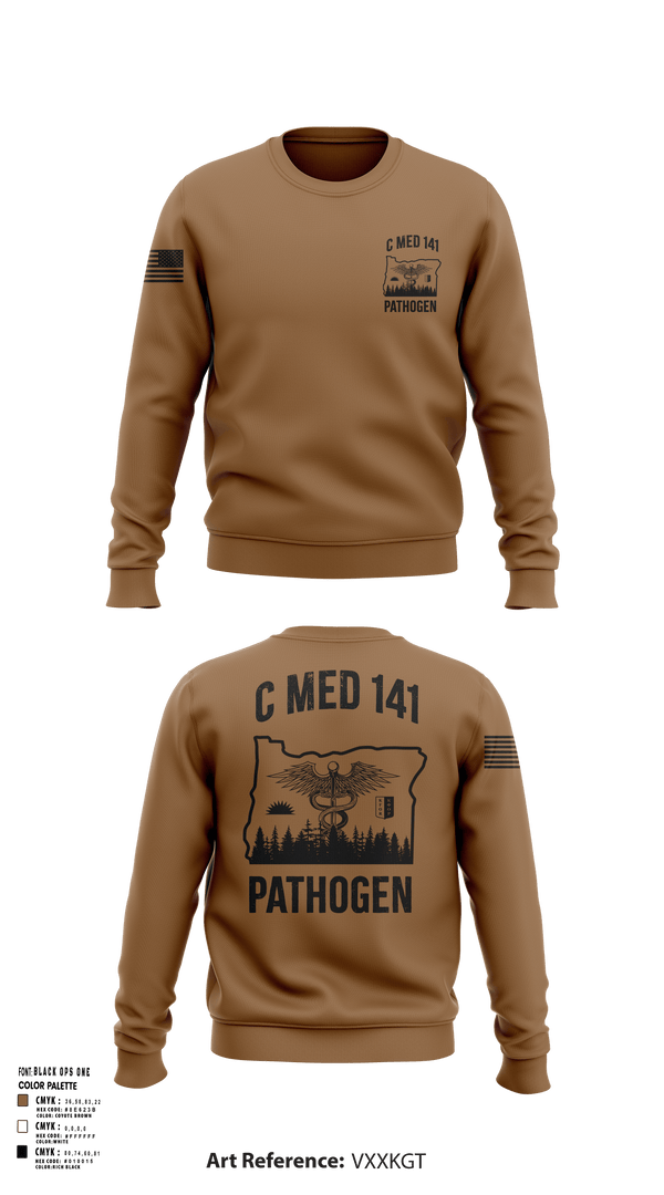 Crew Neck Sweatshirt, C MED 141, National Guard, Teamtime, Team time, sublimation, custom sports apparel, team uniforms, spirit wear, spiritwear, sports uniforms, custom shirts, team store, custom team store, fundraiser sports, apparel fundraiser