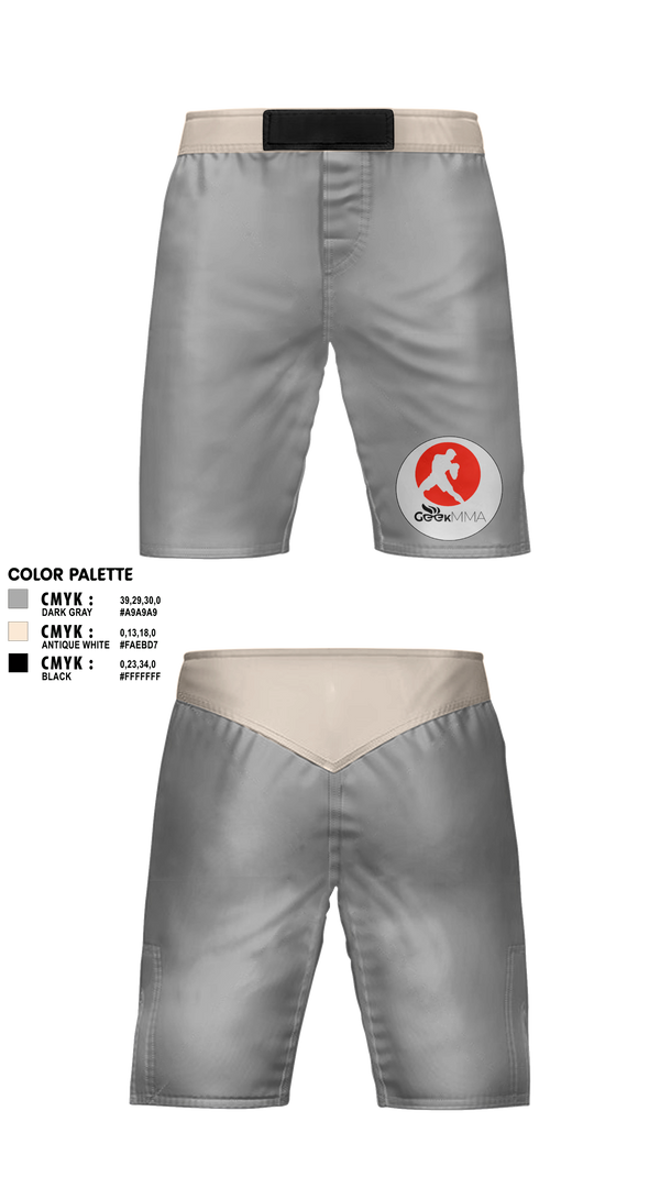 Fight Shorts, Geek MMA, Wrestling, Teamtime, Team time, sublimation, custom sports apparel, team uniforms, spirit wear, spiritwear, sports uniforms, custom shirts, team store, custom team store, fundraiser sports, apparel fundraiser
