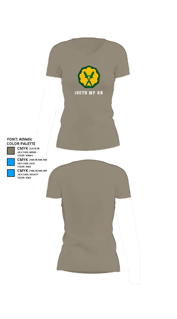 Womens Short Sleeve Vneck Shirt, 160th mp bn, Army, Teamtime, Team time, sublimation, custom sports apparel, team uniforms, spirit wear, spiritwear, sports uniforms, custom shirts, team store, custom team store, fundraiser sports, apparel fundraiser