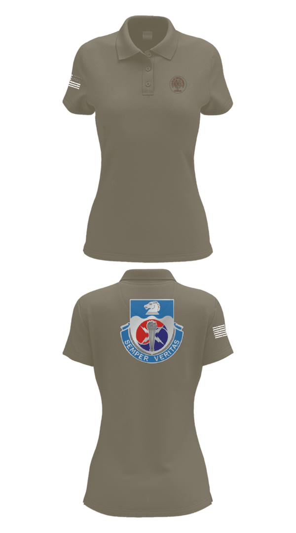 Womens Short Sleeve Performance Polo, 312TH MI BN, CHARLIE DETACHMENT, Army, Teamtime, Team time, sublimation, custom sports apparel, team uniforms, spirit wear, spiritwear, sports uniforms, custom shirts, team store, custom team store, fundraiser sports, apparel fundraiser