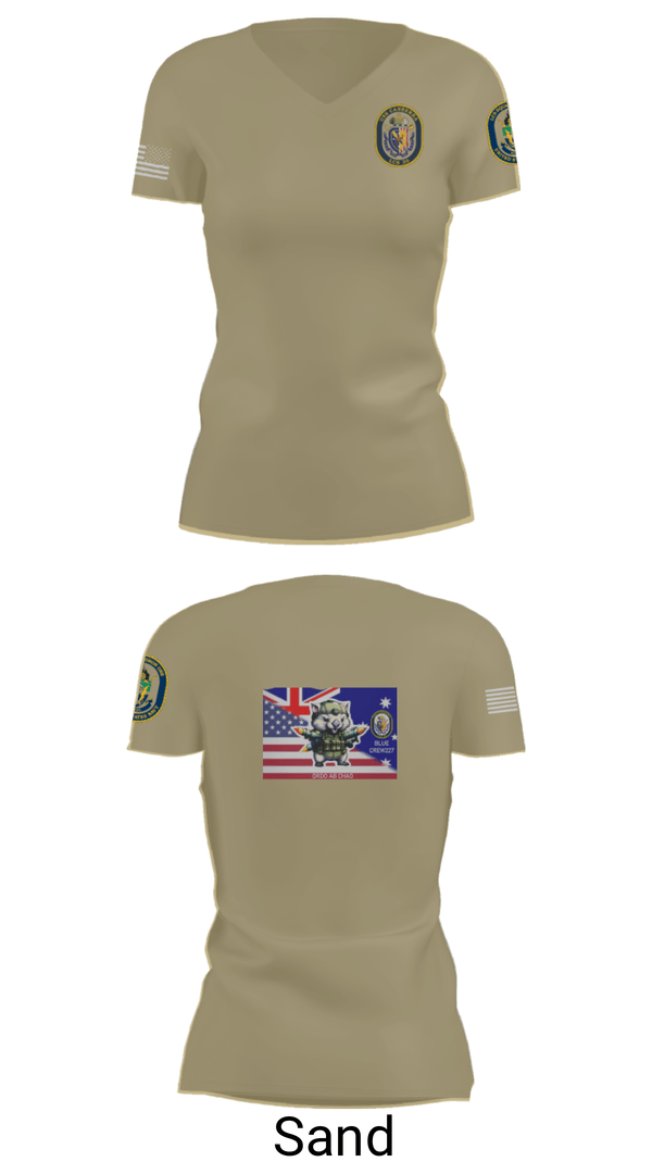 Womens Short Sleeve Vneck Shirt, USS CANBERRA (LCS 30), Navy, Teamtime, Team time, sublimation, custom sports apparel, team uniforms, spirit wear, spiritwear, sports uniforms, custom shirts, team store, custom team store, fundraiser sports, apparel fundraiser
