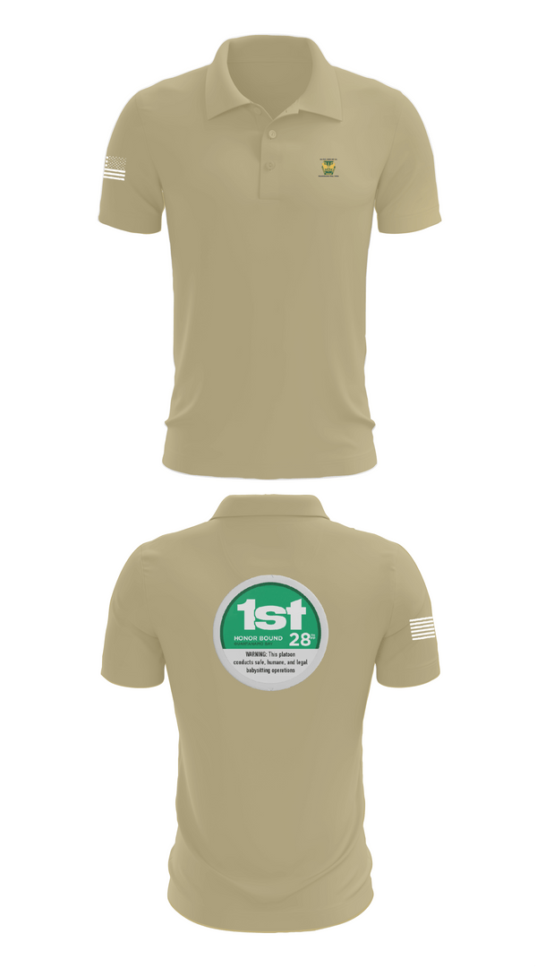 Short Sleeve Performance Polo, 28th MP Company, National Guard, Teamtime, Team time, sublimation, custom sports apparel, team uniforms, spirit wear, spiritwear, sports uniforms, custom shirts, team store, custom team store, fundraiser sports, apparel fundraiser