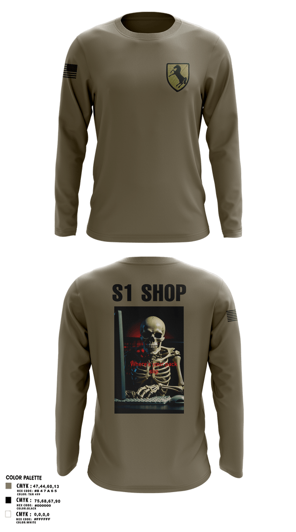 Long Sleeve Performance Shirt, 1/11 acr, Army, Teamtime, Team time, sublimation, custom sports apparel, team uniforms, spirit wear, spiritwear, sports uniforms, custom shirts, team store, custom team store, fundraiser sports, apparel fundraiser