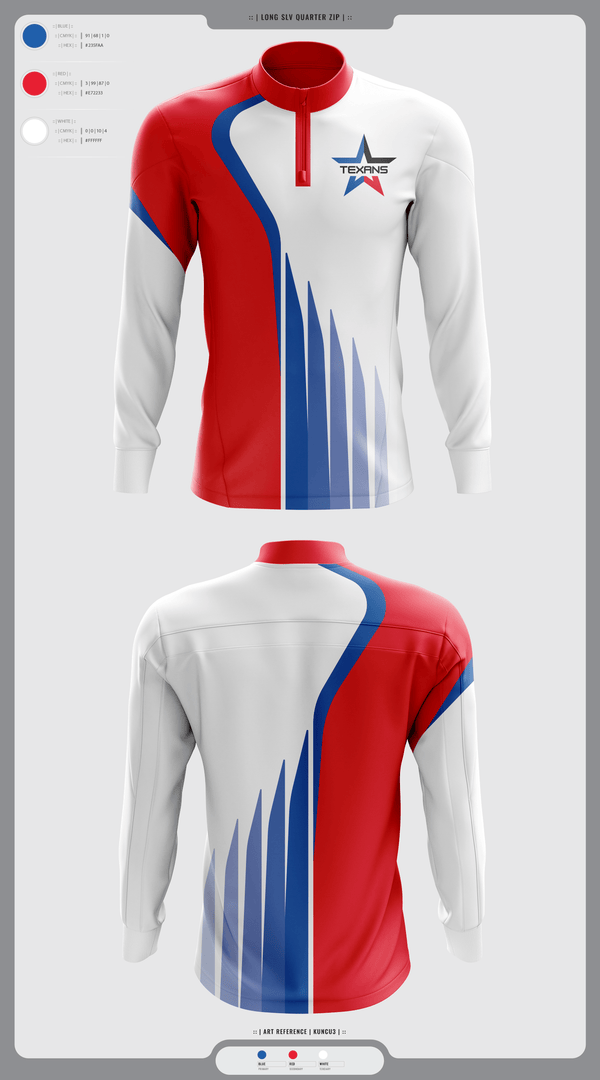 Quarter Zip Jacket, Georgetown Texans, , Teamtime, Team time, sublimation, custom sports apparel, team uniforms, spirit wear, spiritwear, sports uniforms, custom shirts, team store, custom team store, fundraiser sports, apparel fundraiser