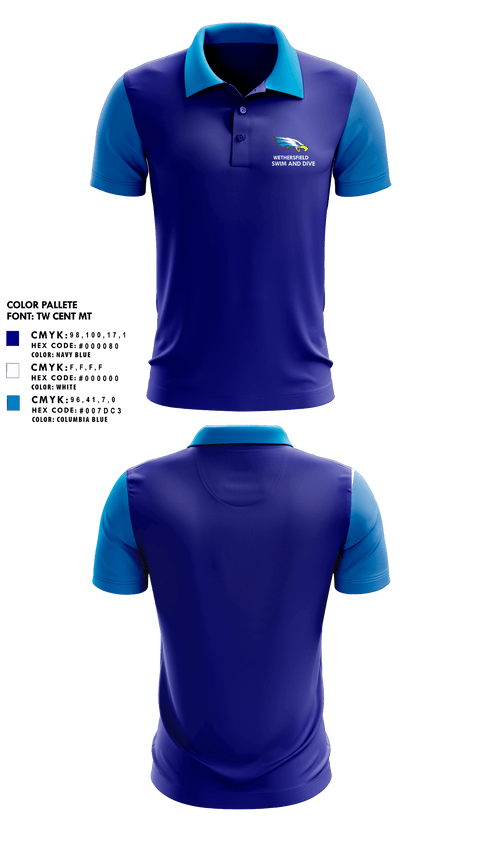 Short Sleeve Performance Polo, Wethersfield High School Swimming, Swimming, Teamtime, Team time, sublimation, custom sports apparel, team uniforms, spirit wear, spiritwear, sports uniforms, custom shirts, team store, custom team store, fundraiser sports, apparel fundraiser