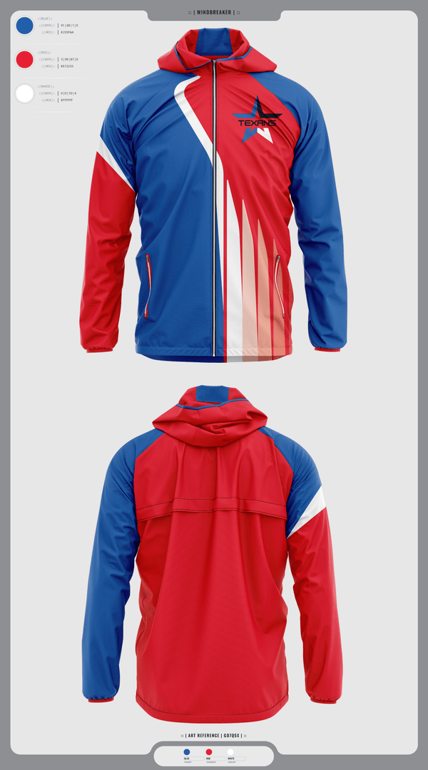 Windbreaker, Georgetown Texans, , Teamtime, Team time, sublimation, custom sports apparel, team uniforms, spirit wear, spiritwear, sports uniforms, custom shirts, team store, custom team store, fundraiser sports, apparel fundraiser