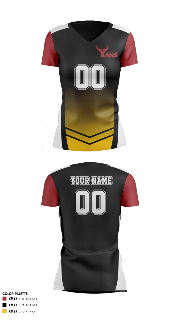 Womens Short Sleeve Vneck Shirt, Yakima Valley College Volleyball, Women's Volleyball, Teamtime, Team time, sublimation, custom sports apparel, team uniforms, spirit wear, spiritwear, sports uniforms, custom shirts, team store, custom team store, fundraiser sports, apparel fundraiser