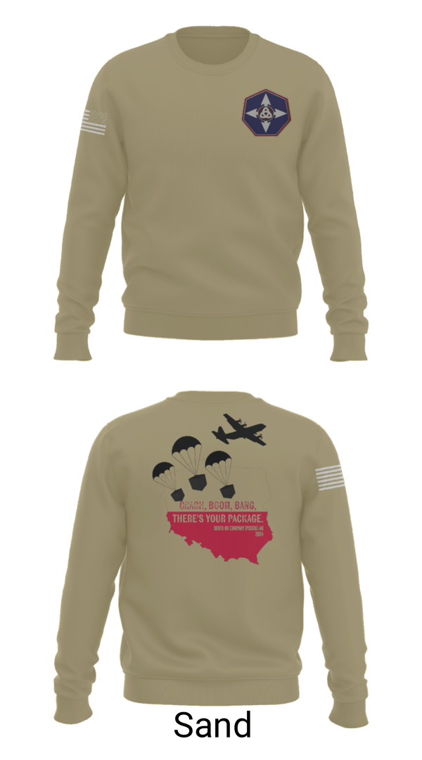 Crew Neck Sweatshirt, 909th HR Company, Army, Teamtime, Team time, sublimation, custom sports apparel, team uniforms, spirit wear, spiritwear, sports uniforms, custom shirts, team store, custom team store, fundraiser sports, apparel fundraiser