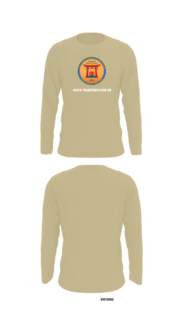 Long Sleeve Performance Shirt, 835th Transportation BN, Army, Teamtime, Team time, sublimation, custom sports apparel, team uniforms, spirit wear, spiritwear, sports uniforms, custom shirts, team store, custom team store, fundraiser sports, apparel fundraiser