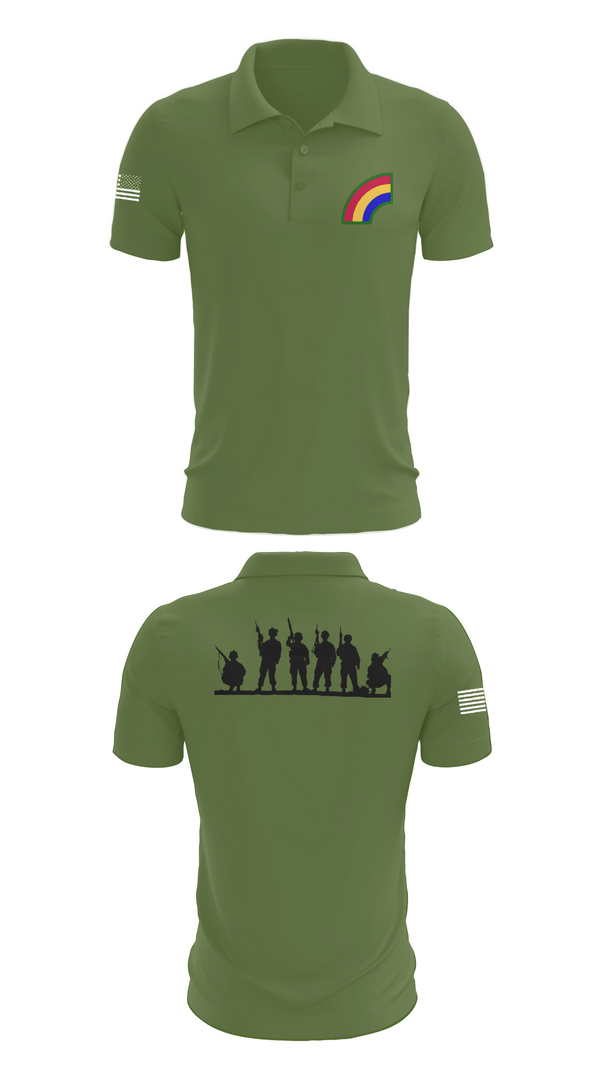 Short Sleeve Performance Polo, 42ND Infantry Division, Army, Teamtime, Team time, sublimation, custom sports apparel, team uniforms, spirit wear, spiritwear, sports uniforms, custom shirts, team store, custom team store, fundraiser sports, apparel fundraiser