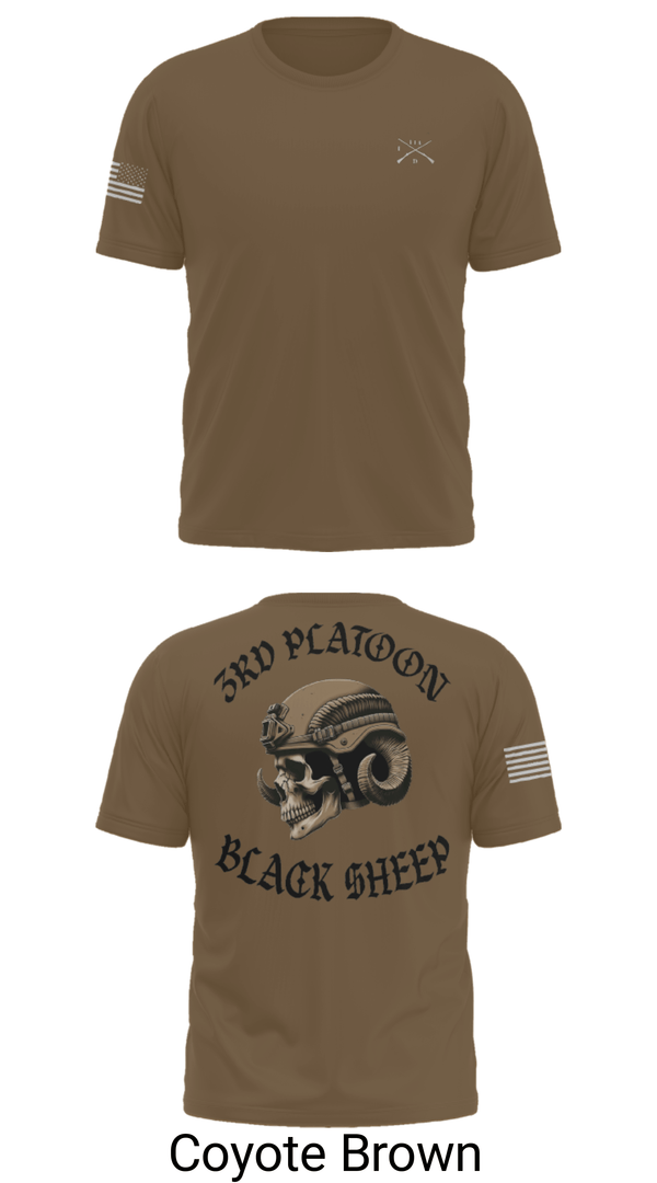Short Sleeve Performance Shirt, 3rd PLT Black Sheep, Army, Teamtime, Team time, sublimation, custom sports apparel, team uniforms, spirit wear, spiritwear, sports uniforms, custom shirts, team store, custom team store, fundraiser sports, apparel fundraiser