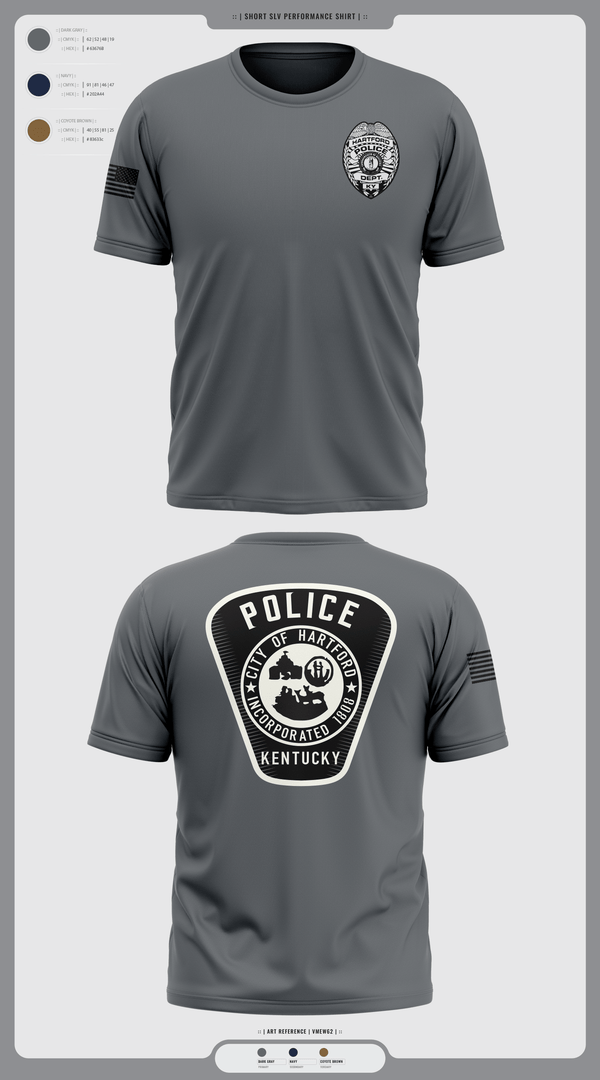 Short Sleeve Performance Shirt, Hartford Police Department, Police, Teamtime, Team time, sublimation, custom sports apparel, team uniforms, spirit wear, spiritwear, sports uniforms, custom shirts, team store, custom team store, fundraiser sports, apparel fundraiser
