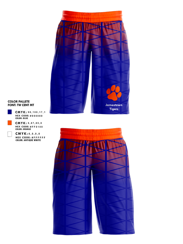 Mens Basketball Shorts, Jamestown Middle School Basketball, Men's Basketball, Teamtime, Team time, sublimation, custom sports apparel, team uniforms, spirit wear, spiritwear, sports uniforms, custom shirts, team store, custom team store, fundraiser sports, apparel fundraiser