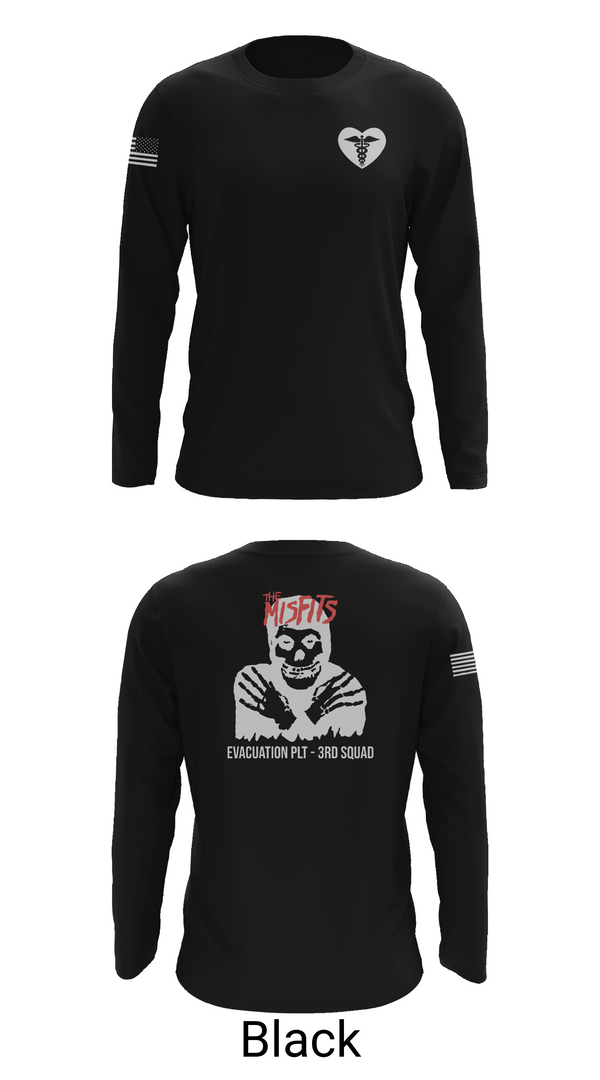 Long Sleeve Performance Shirt, 3rd squad, Army, Teamtime, Team time, sublimation, custom sports apparel, team uniforms, spirit wear, spiritwear, sports uniforms, custom shirts, team store, custom team store, fundraiser sports, apparel fundraiser